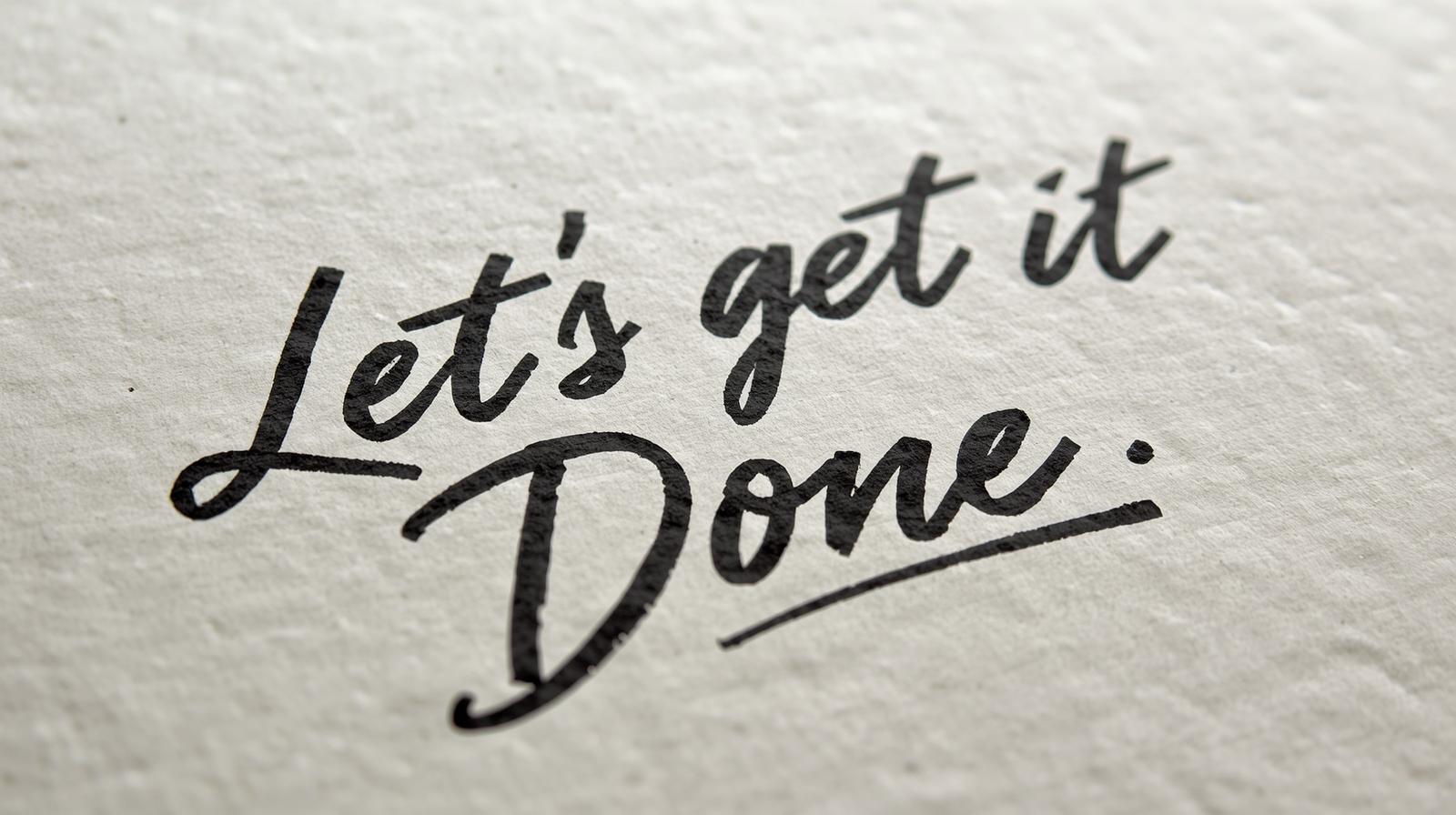 get_it_done writing that says "let's get it done"